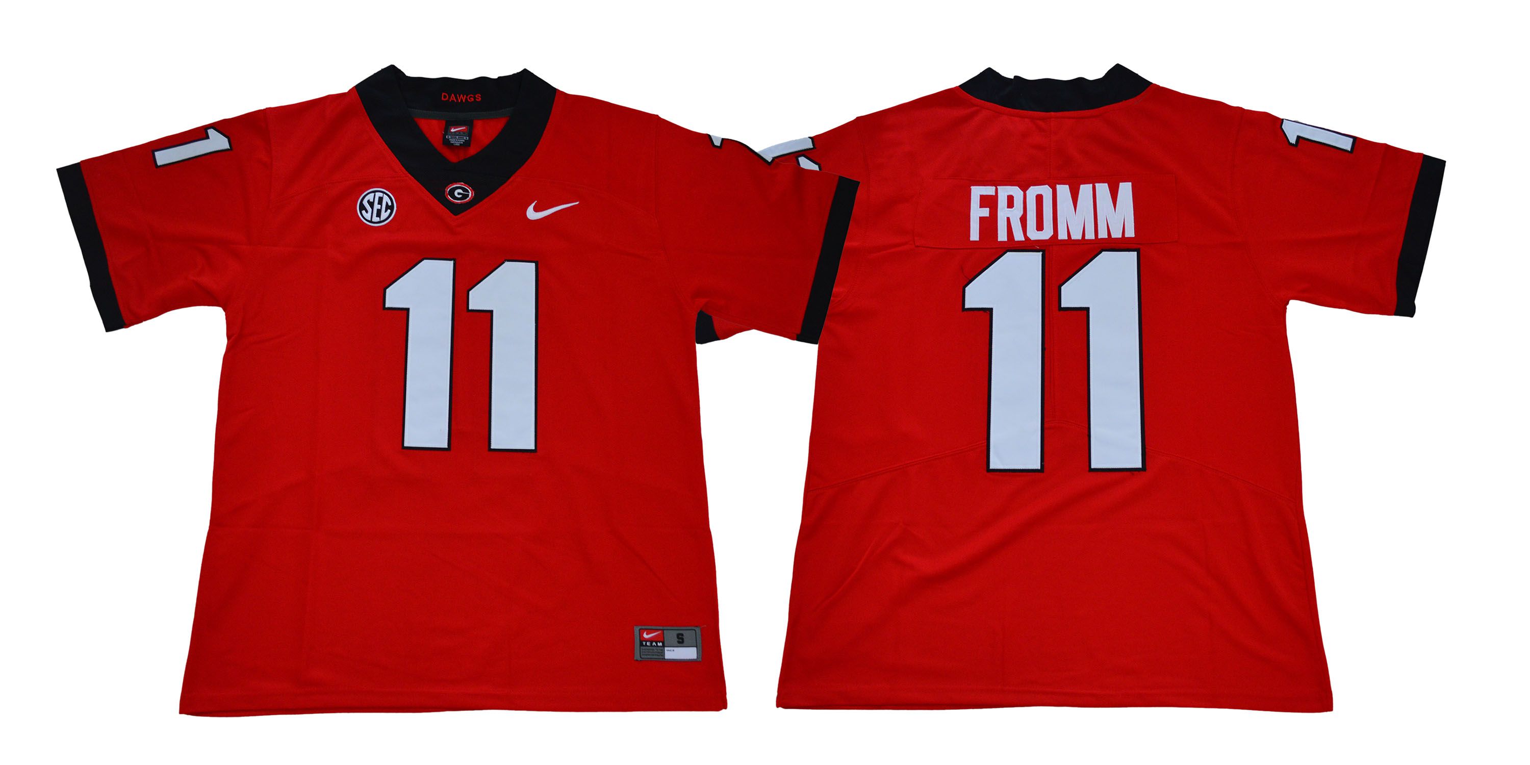 Men Georgia Bulldogs #11 Fromm Legend red NCAA Jerseys